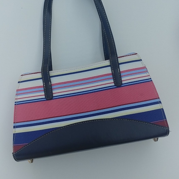 Sturdy Preppy Stripped Black & Red Shoulder Bag - Picture 6 of 6